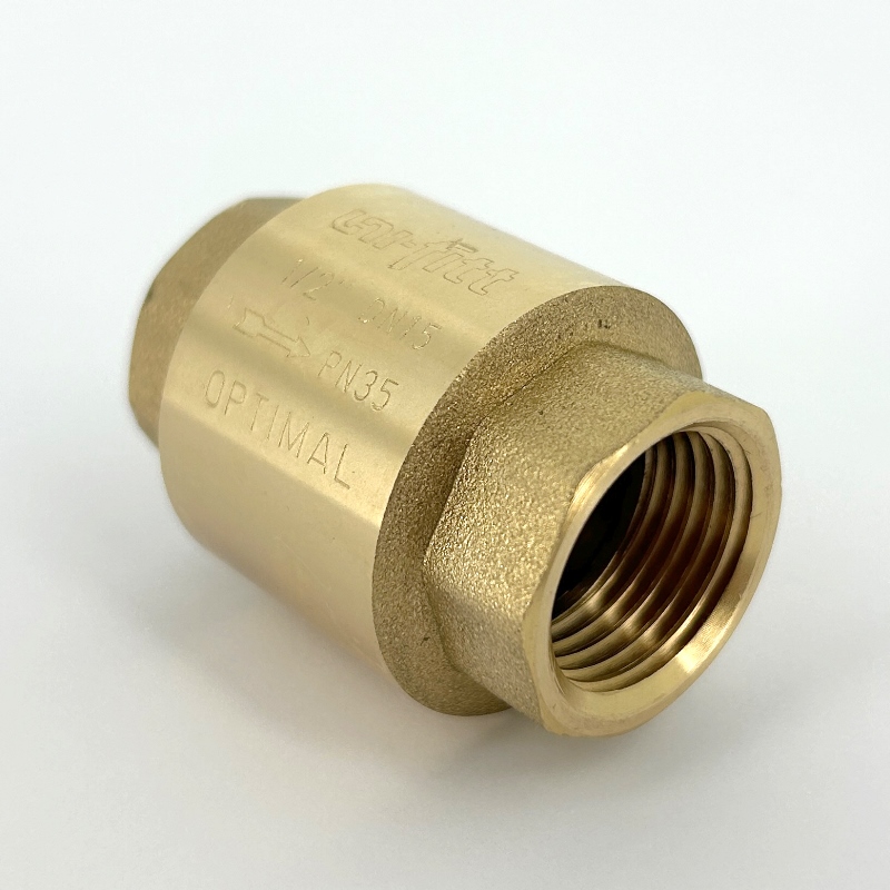 Клапан обратный ВВ 1/2 OPTIMAL пружинный с металлическим затвором