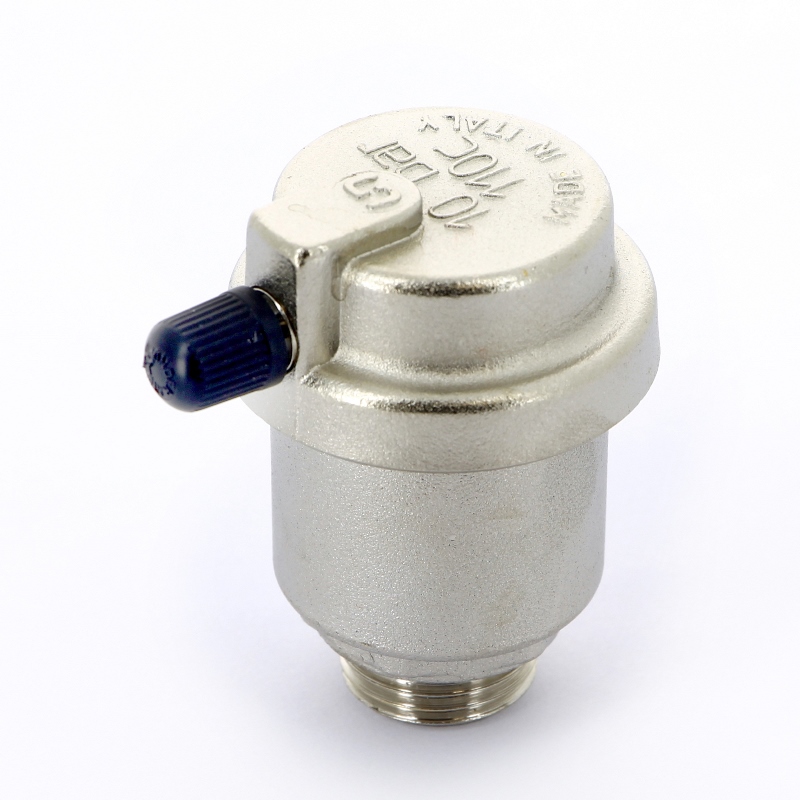 Воздухоотводчик автоматический c боковым выпуском 1/2, никелированный