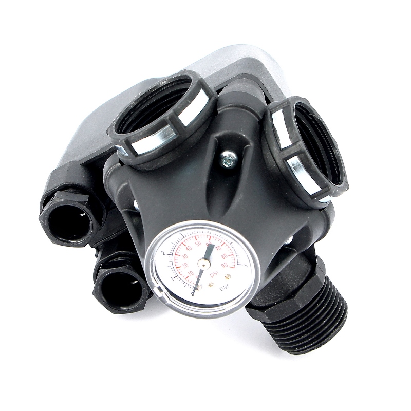 Реле давления 1-5 бар с тройником НВВ 1 и манометром, PM5-3W