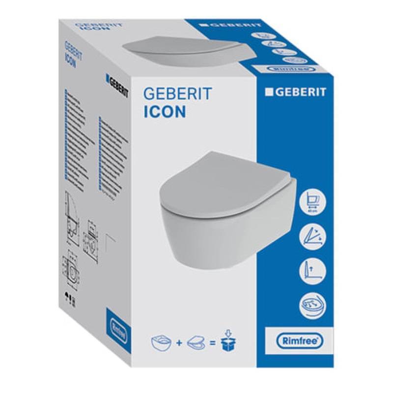 Комплект инсталляции Geberit iCon Omega с подвесным унитазом и сиденьем 500.060.TC.I