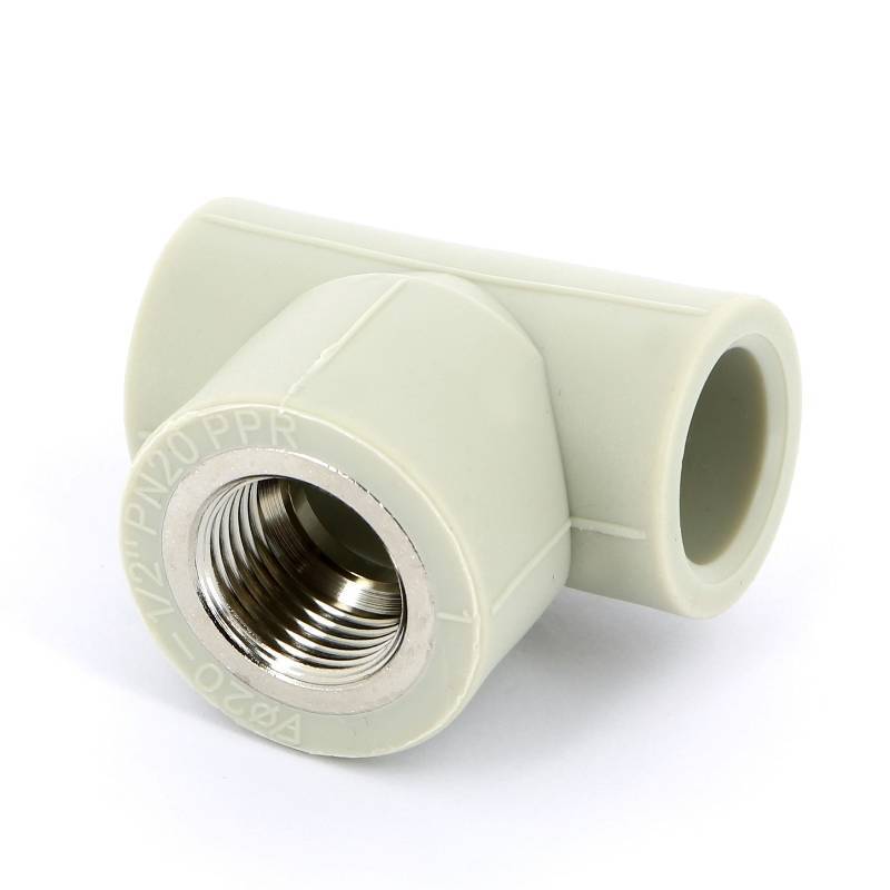 Тройник полипропиленовый FV-Plast 20х1/2х20 мм с внутренней резьбой 222020