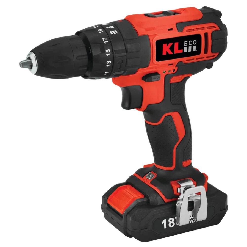 Дрель-шуруповерт аккумуляторная ударная KL ECO KE18DM-20DB 18 В 2.0 Ач KE18DM-20DB