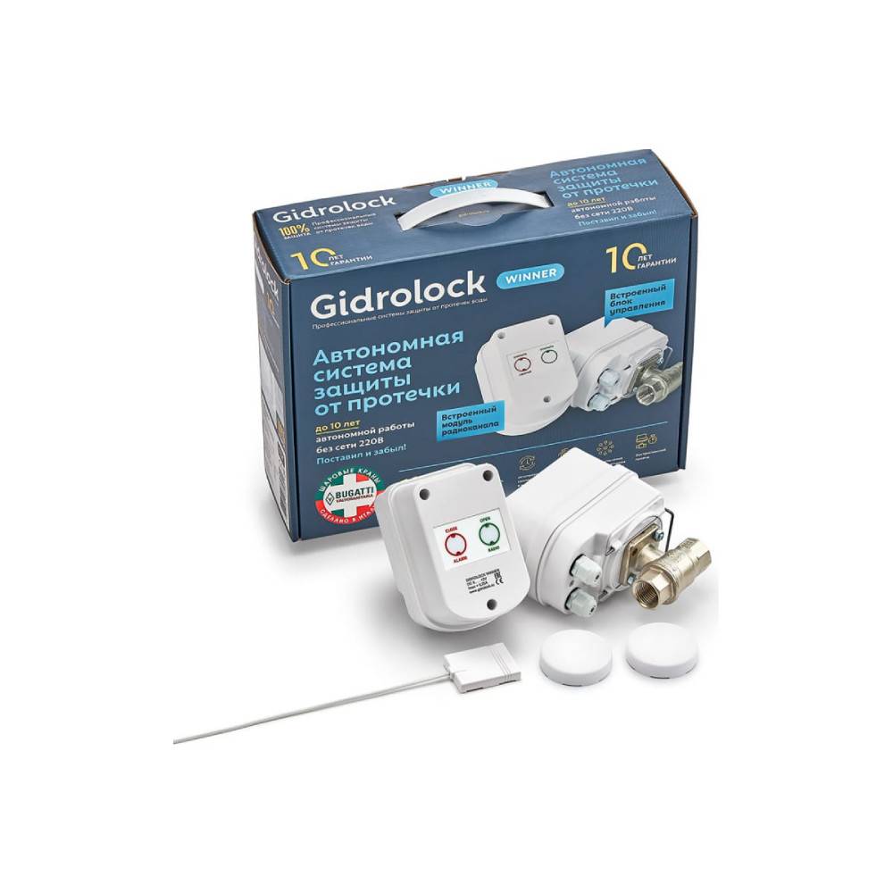 Система защиты от протечек Gidrolock Winner Radio Bugatti 3/4 31204022