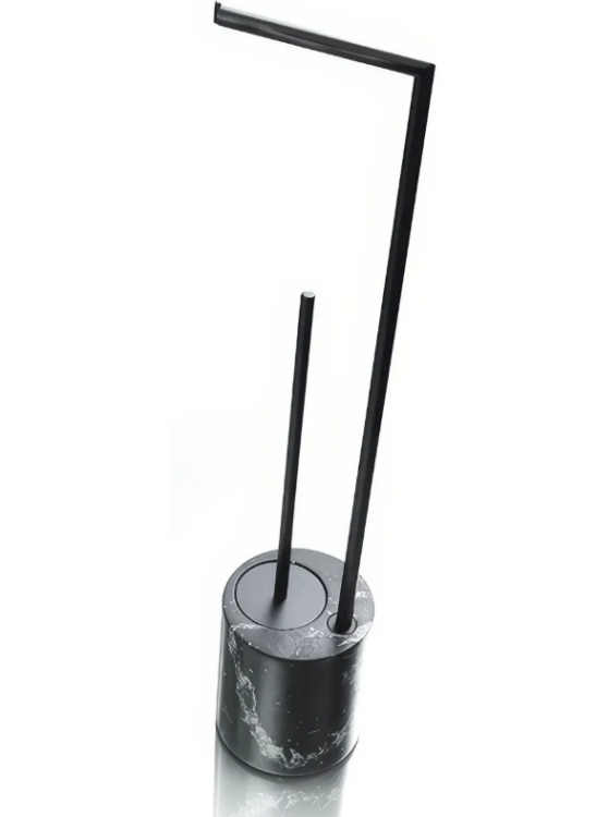 Стойка с ершиком и бумагодержателем Bertocci Carrarino 120х140х650 мм Marquina 124.44.20.08.00