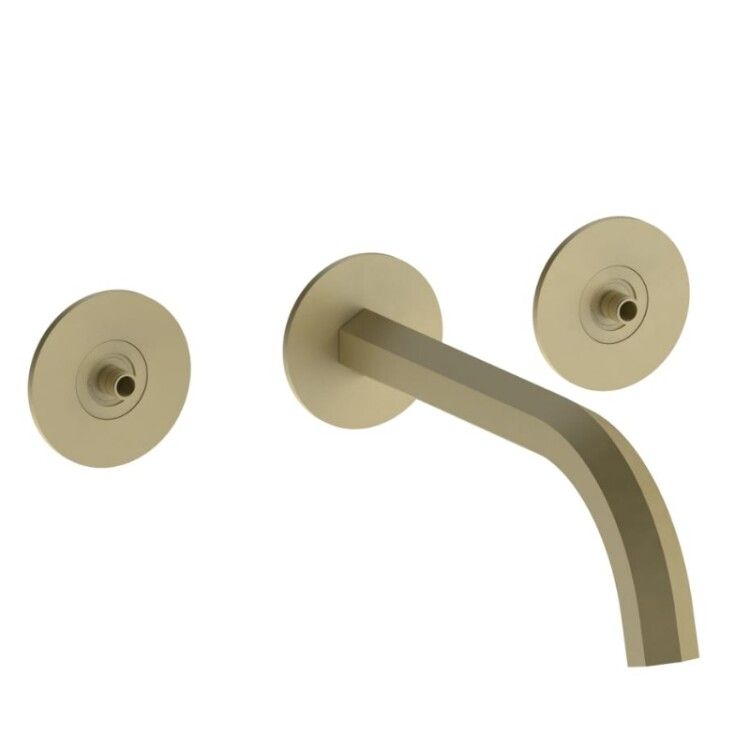 Смеситель для раковины Fantini Venezia настенный встраиваемый цвет Matt British Gold PVD 29P6N013SB