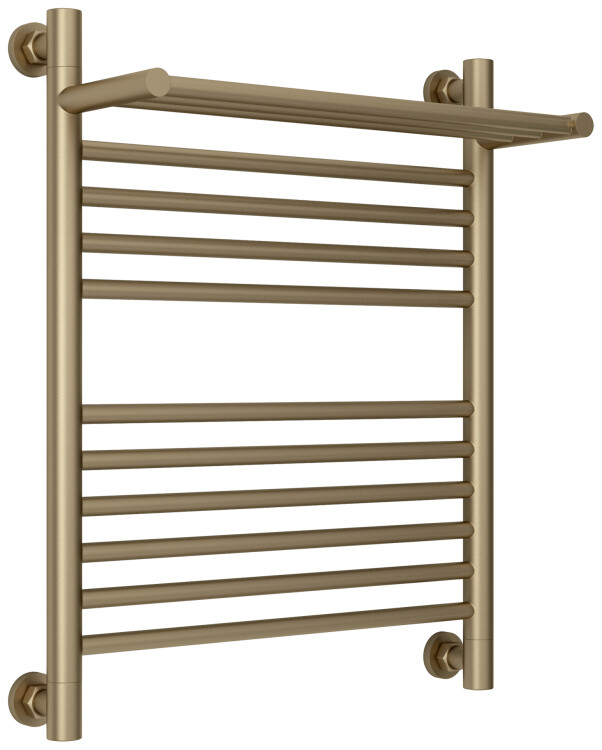 Полотенцесушитель водяной Сунержа Богема + с 1 полкой 600x500 мм золотой шёлк 32-0223-6050