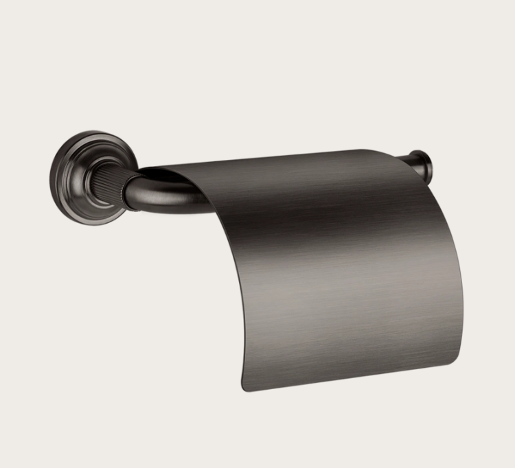 Бумагодержатель Gessi VENTI20 с крышкой цвет Black Metal Brushed PVD 65449707
