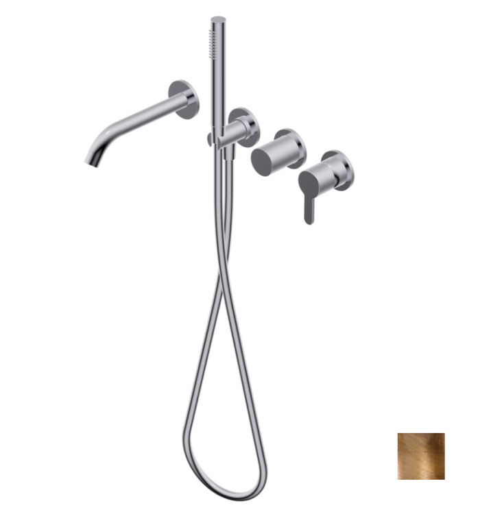 Смеситель для ванны и душа Ritmonio Diametro35 Elegance настенный встраиваемый цвет Brushed Bronze PR54EC201BRX