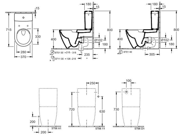 Сливной бачок Villeroy & Boch Subway 2.0 3/6 л CeramicPlus альпийский белый 570611R1