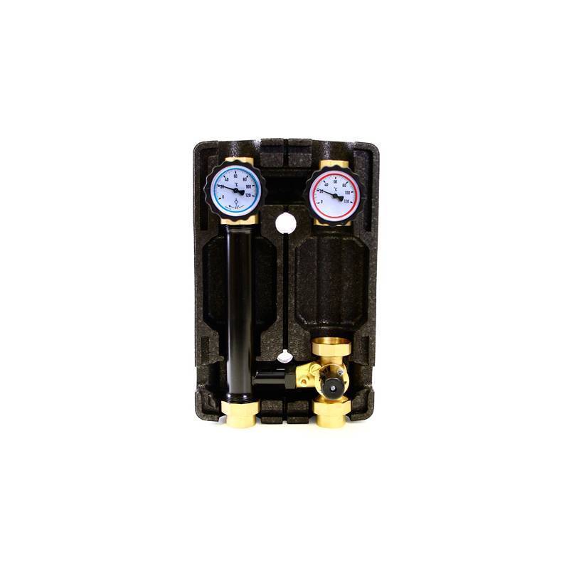 Насосно-смесительная группа Uni-Fitt DN25 с трехходовым клапаном и насосом SCP 25/60 180 492S2500