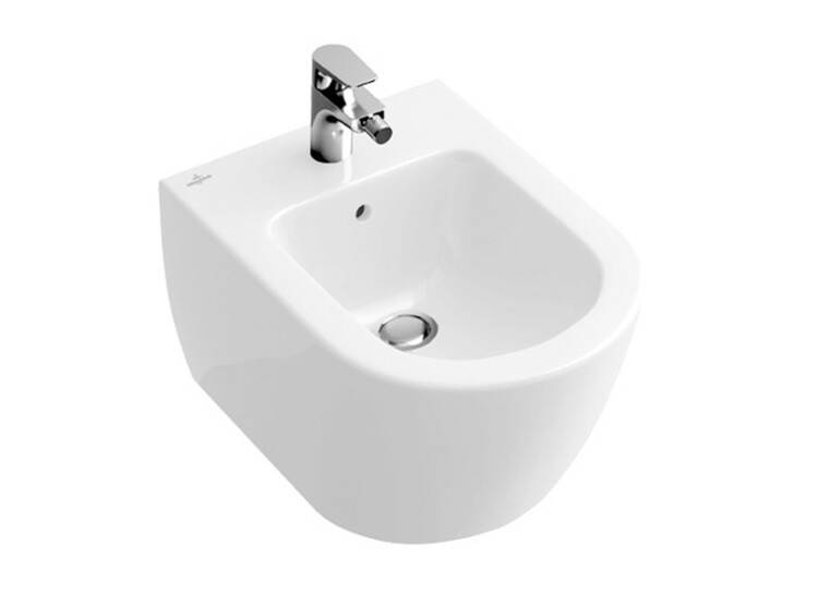 Биде подвесное Villeroy & Boch Subway 2.0 375x565x280 мм Альпийский белый 54000001