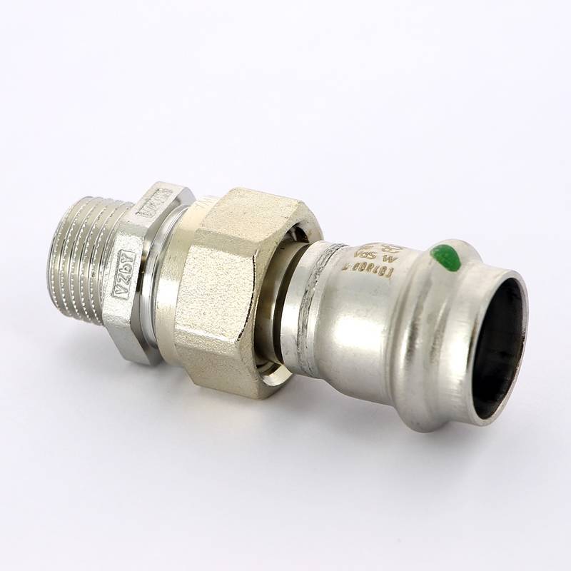 Муфта разъемная Viega Sanpress Inox 22x1/2 пресс-НР нержавеющая сталь 438296