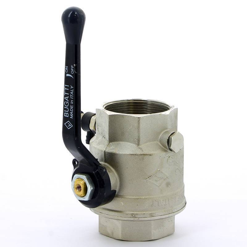 Кран шаровой Bugatti OREGON ВВ с заглушкой и дренажным вентилем рычаг 2 03300044