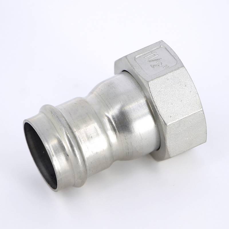 Муфта В-пресс IBP >B< Press Inox с накидной гайкой 35 мм x 1 1/2 нержавеющая сталь PS4355 0351200