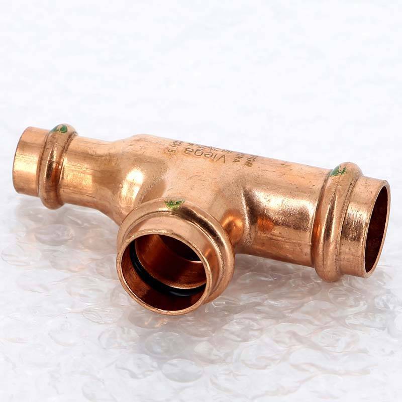 Тройник пресс медный Viega Profipress 22x22x15 мм 315047