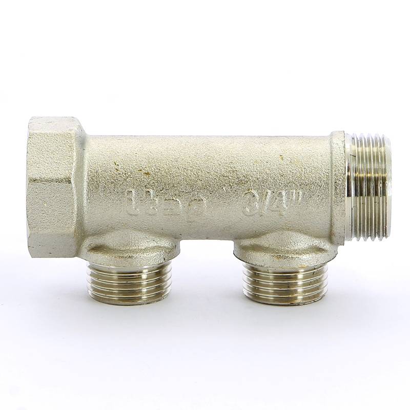 Коллектор никелированный Itap 3/4 НВ 2 выхода 1/2 Н 38 мм 455 3/4-2