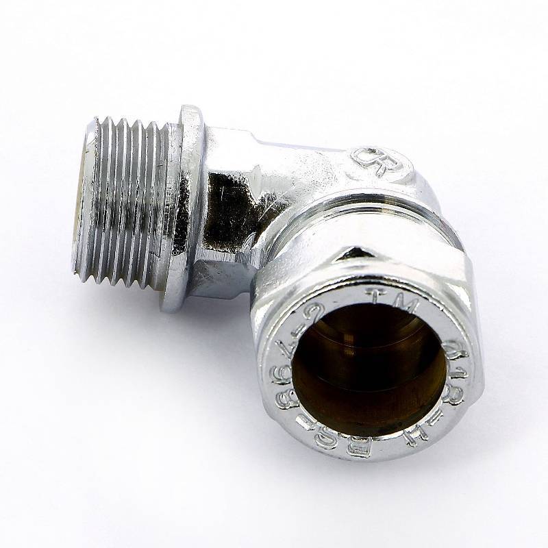 Угол обжимной хромированный Tiemme 18х1/2 наружная резьба 1130203