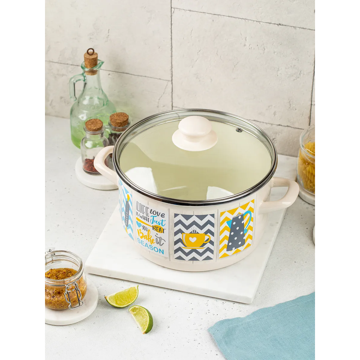 Кастрюля эмалированная Metrot Кантри 6.75 л 7327