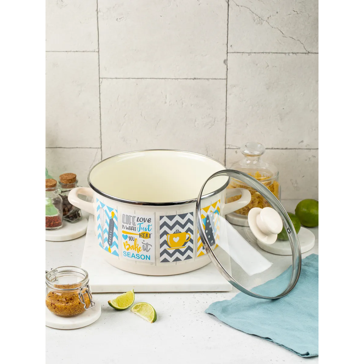 Кастрюля эмалированная Metrot Кантри 6.75 л 7327