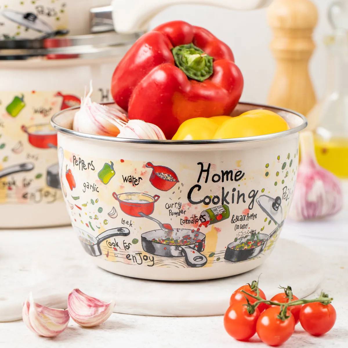 Миска эмалированная Metrot Гурман 2.4 л 7259