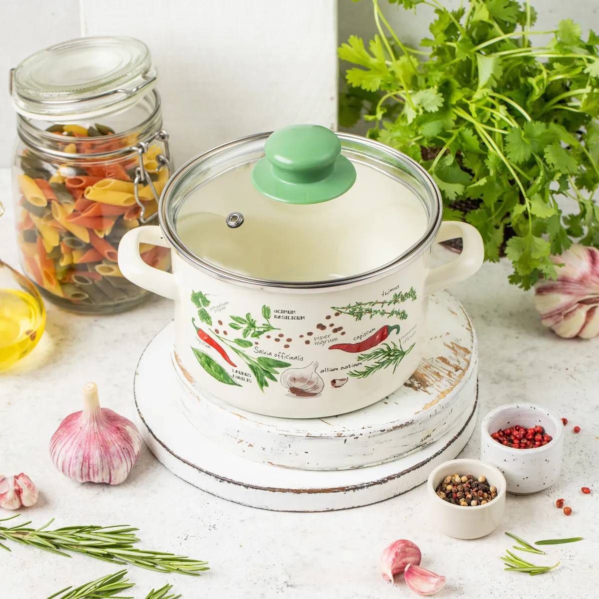 Набор кастрюль Metrot Специи эмалированная сталь 6 предметов 178872