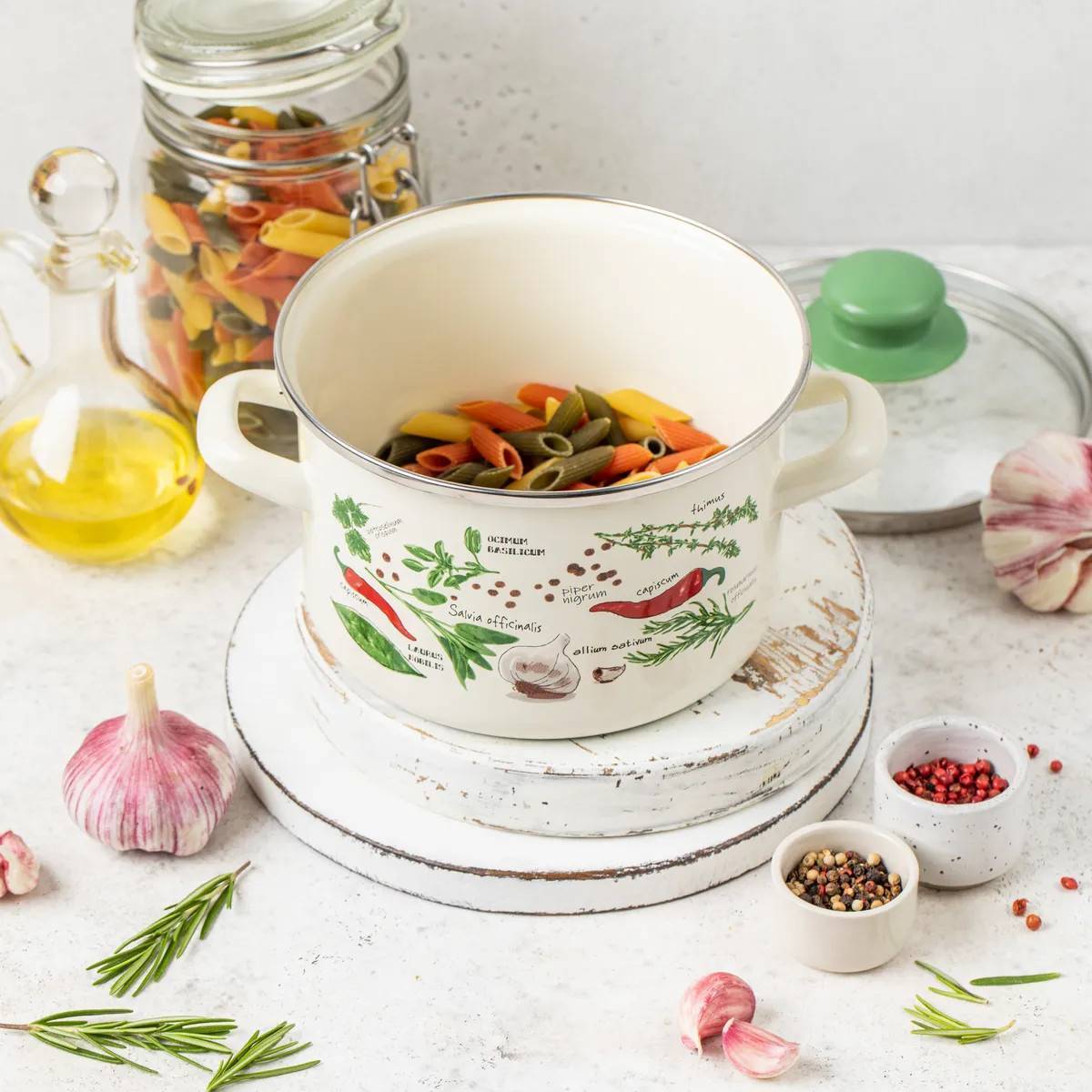 Набор кастрюль Metrot Специи эмалированная сталь 6 предметов 178872