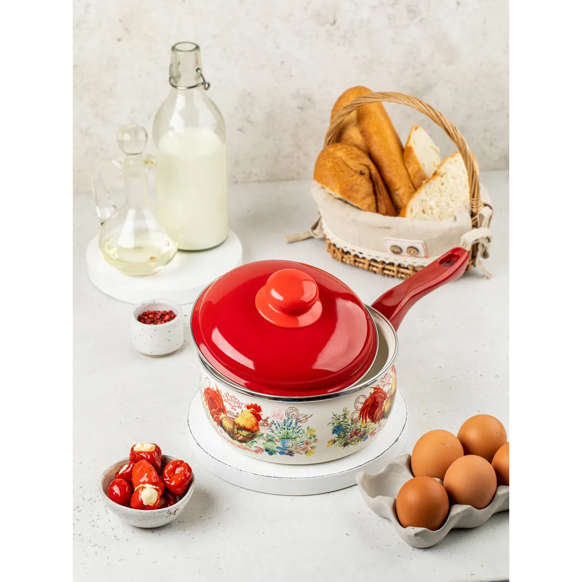 Ковш эмалированный Metrot Золотой Петушок 1,85 л 274841