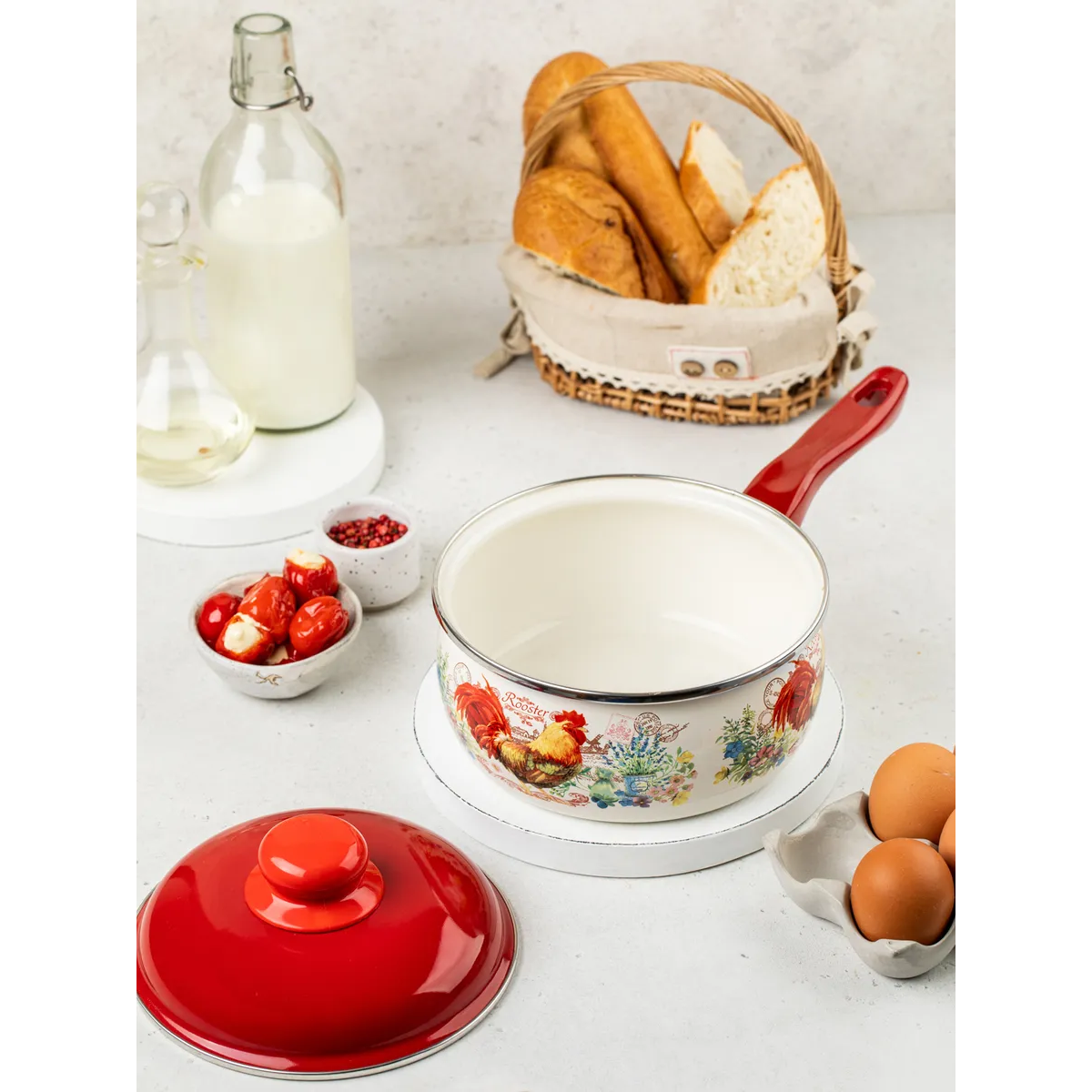 Ковш эмалированный Metrot Золотой Петушок 1,85 л 274841