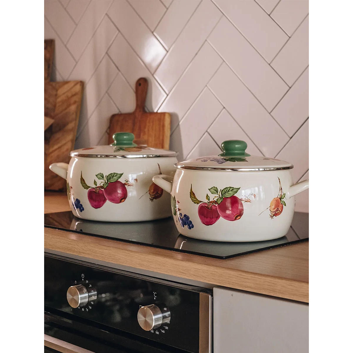 Кастрюля эмалированная Metrot Фрукты 3 л 7358