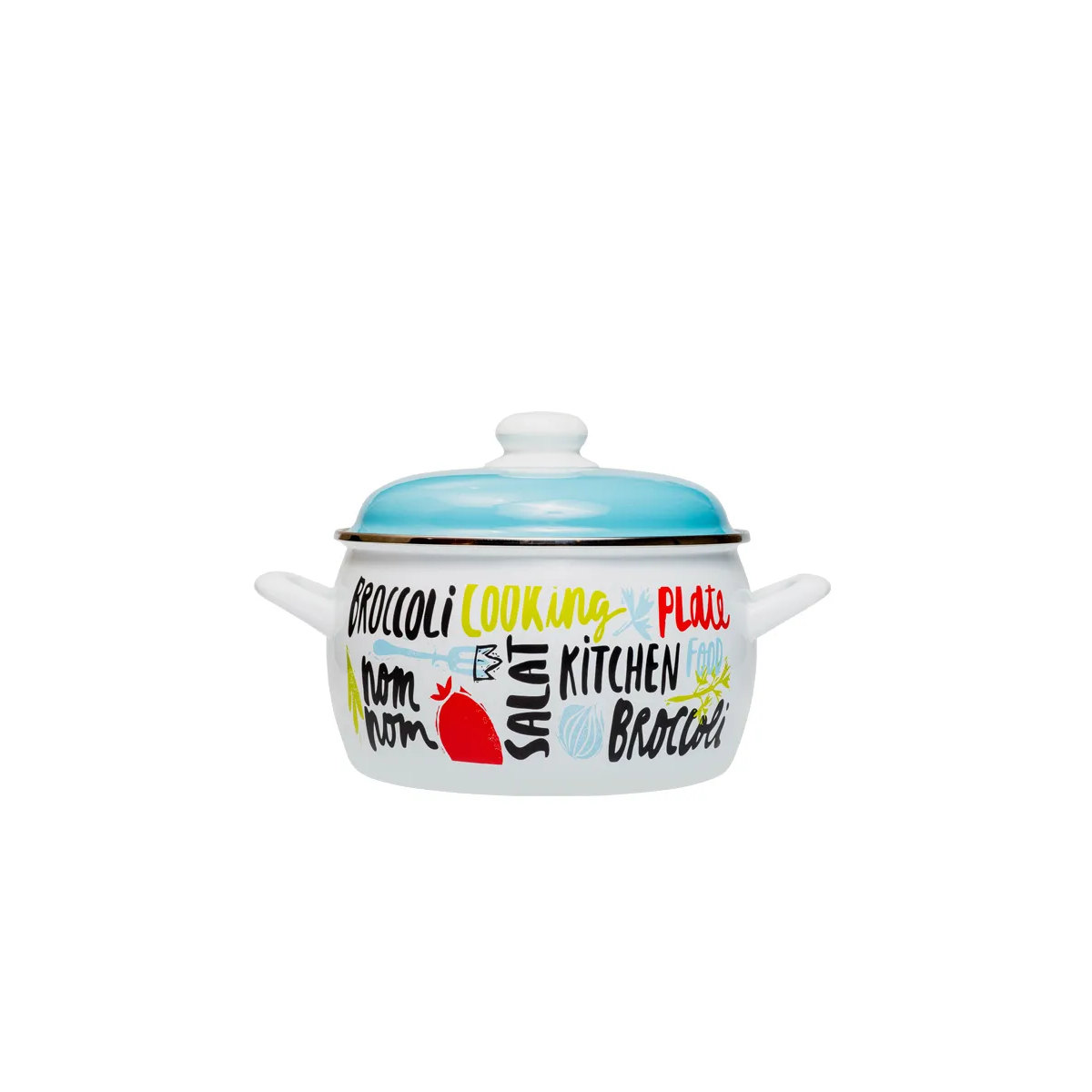 Кастрюля эмалированная Metrot Брокколи 2.2 л 7347