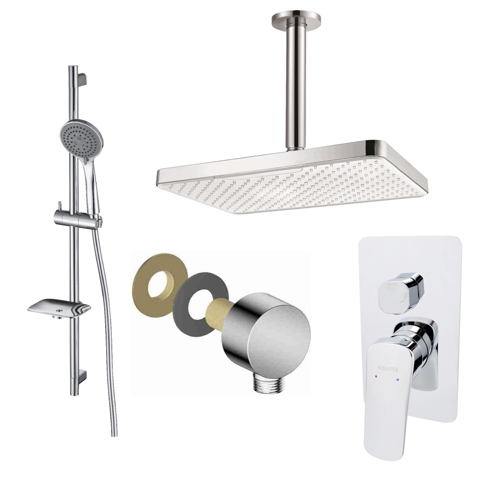 Душевой комплект 4 в 1 Aquatek Вега (AQ1046CR+AQ2071CR+AQ2454CR+AQ2011CR) AQ1075CR