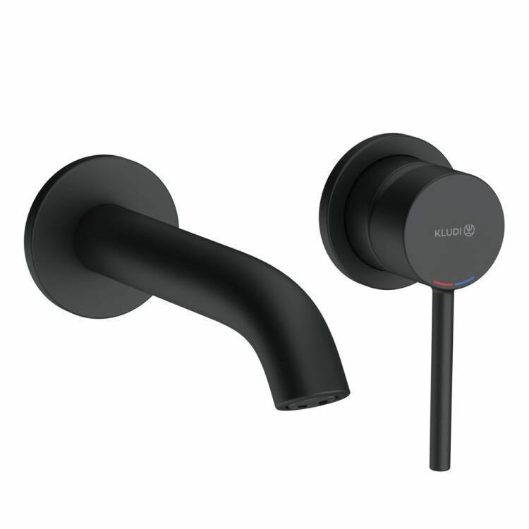 Смеситель для раковины Kludi BOZZ S однорычажный с донным клапаном черный матовый 382443976