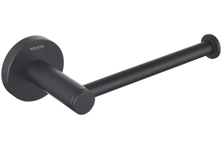 Бумагодержатель Aquanet Европа матовый черный AQ4108MB