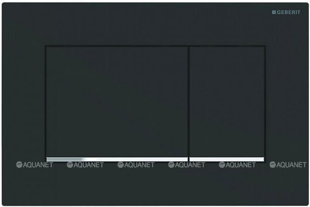 Клавиша смыва Geberit Sigma30 двойной смыв черный матовый/хром 115.883.14.1
