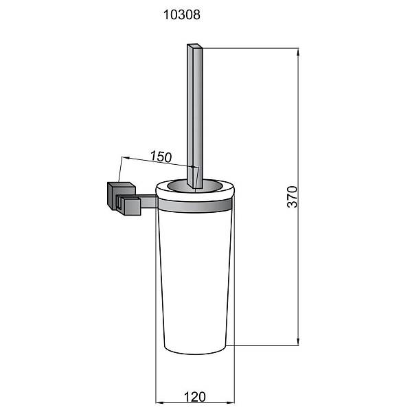 Ершик для унитаза подвесной Boheme Venturo хром 10308