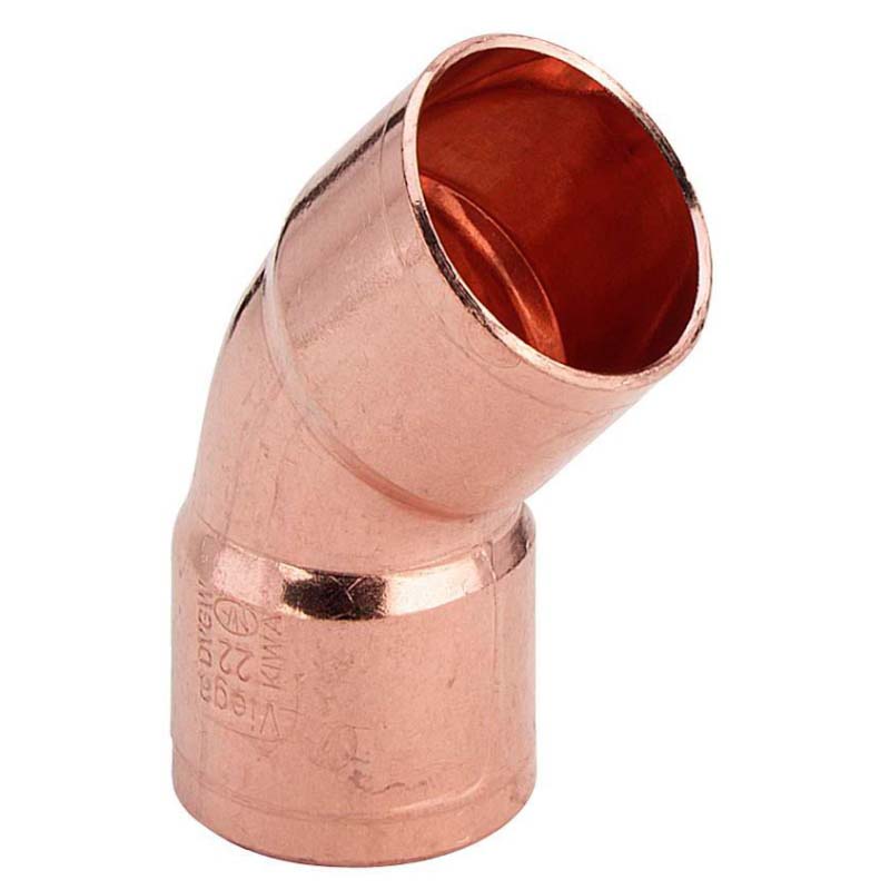 Угол двухраструбный 45 градусов пайка Viega 10 мм 110420