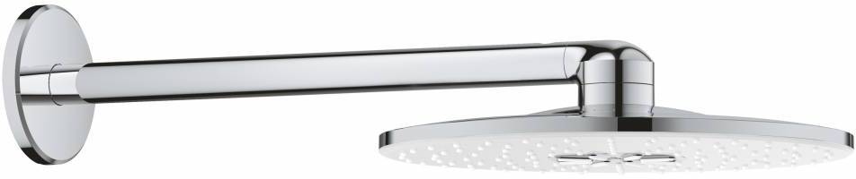 Верхний душ с кронштейном 430 мм GROHE Rainshower 310 SmartActive белая луна 26475LS0