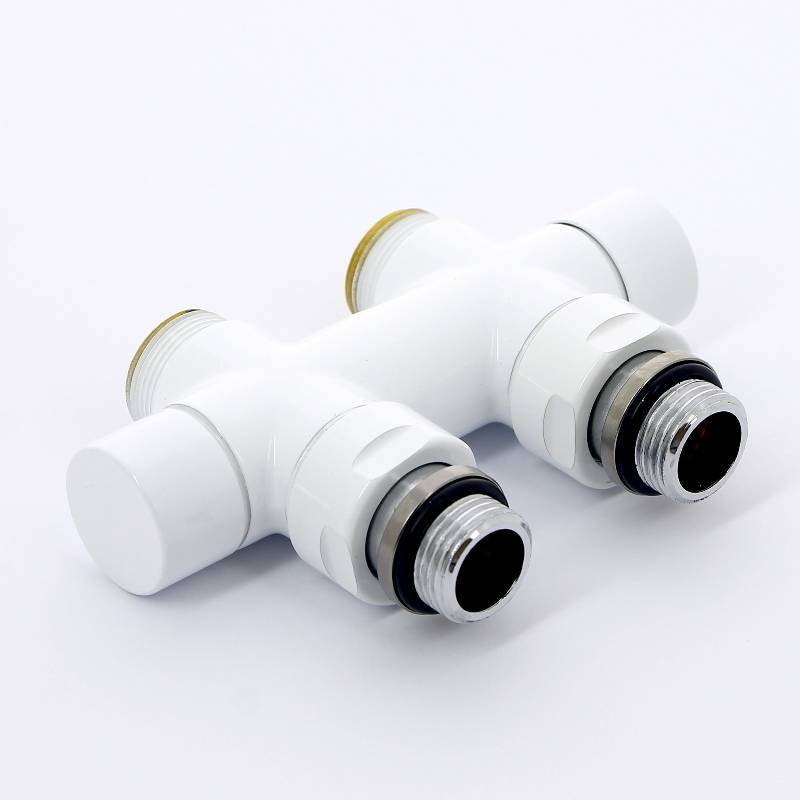 Узел ручной прямой Carlo Poletti с запорным клапаном без байпаса белый V48500EESB