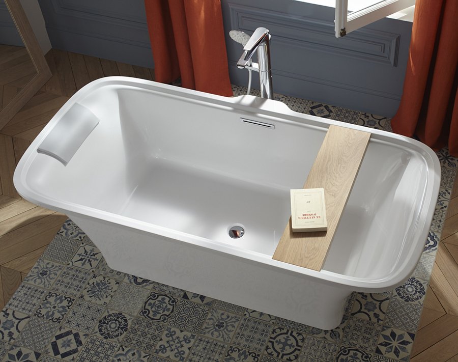 Ванна отдельностоящая Jacob Delafon Elite 180x85 см со сливом и ножками E6D034-00