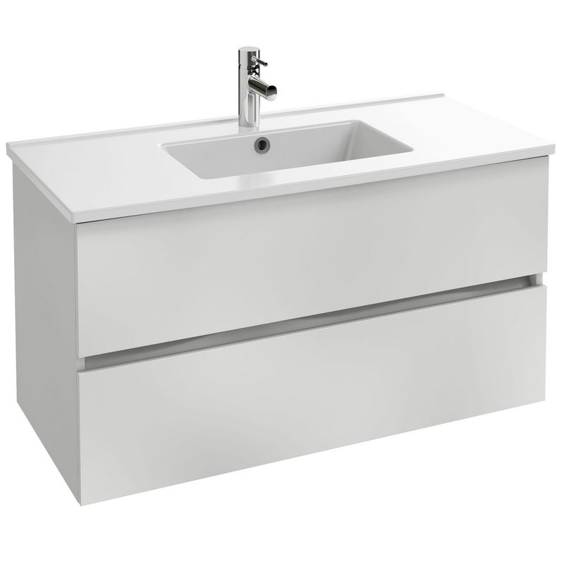 Тумба под раковину Jacob Delafon Tolbiac 100 см 2 ящика белый лак EB2383-J5