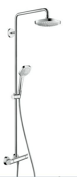 Душевая стойка с термостатом Hansgrohe Croma Select E 180 2jet белый/хром 27256400