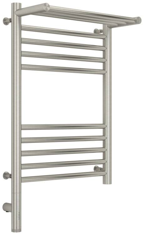 Полотенцесушитель электрический Сунержа Богема 3.0 с 1 полкой 400x600 мм МЭМ нижнее слева сатин 07158066040