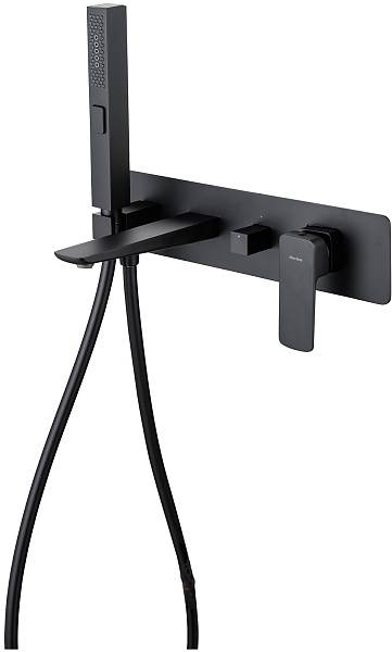 Смеситель для ванны с душем Allen Brau Infinity с внутренней частью черный матовый 5.21007-31