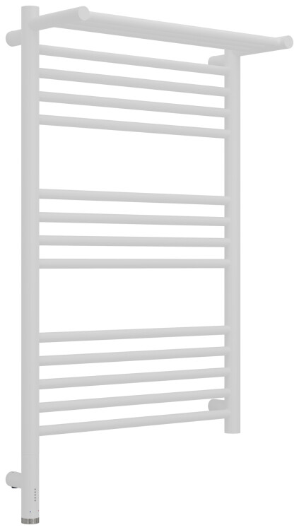 Полотенцесушитель электрический Сунержа Богема 3.1 с 1 полкой 800x500 мм МЭМ нижнее слева белый матовый 30-6006-8050