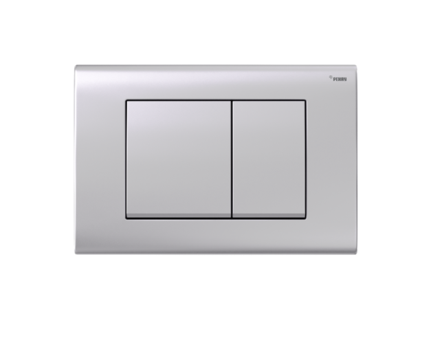 Панель смыва, РЕХАУ, NOVA QUAD 001, для унитаза, шгв 245-11.7-165, с прямоугольными клавишами, пластик, цвет-серебристый матовый