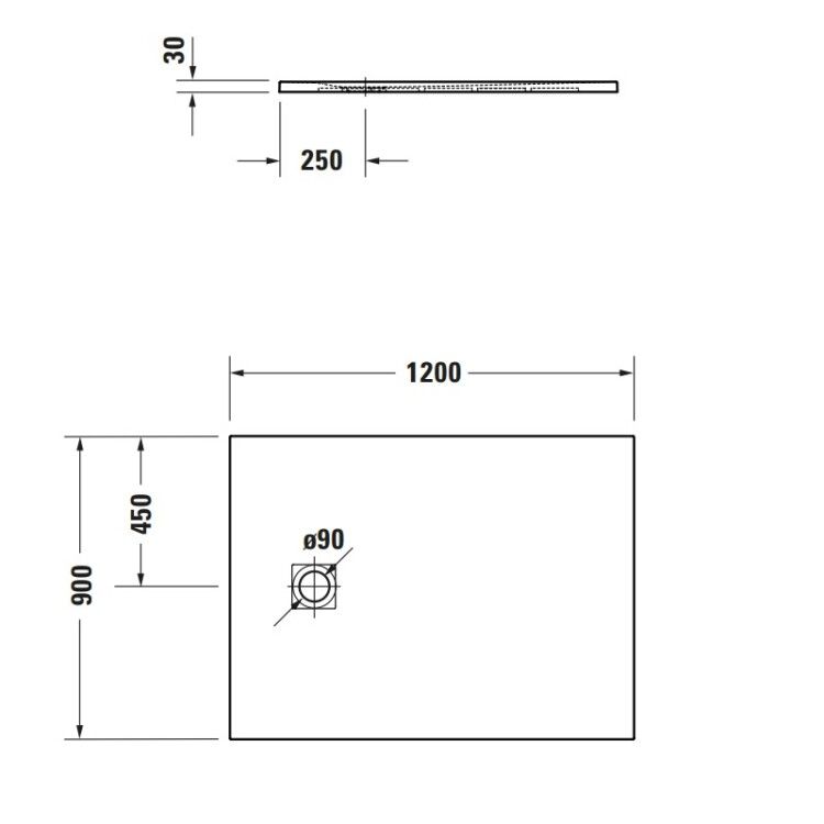 Душевой поддон Duravit Sustano 1200x900 мм кремовый матовый 720277620000000
