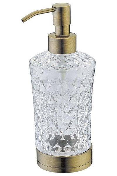 Дозатор для жидкого мыла Boheme настольный латунь/хрусталь бронза 10221