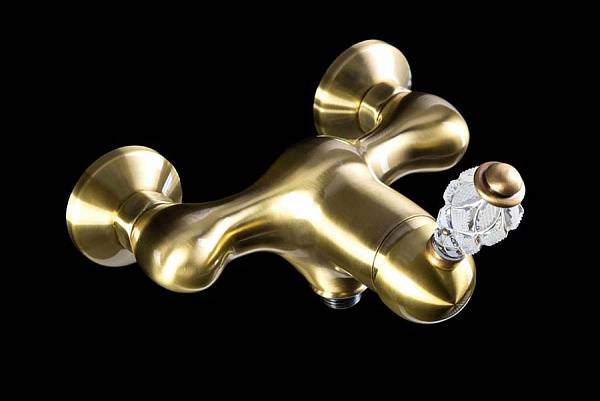 Смеситель для душа Boheme Crystal однорычажный бронза 304-CRST