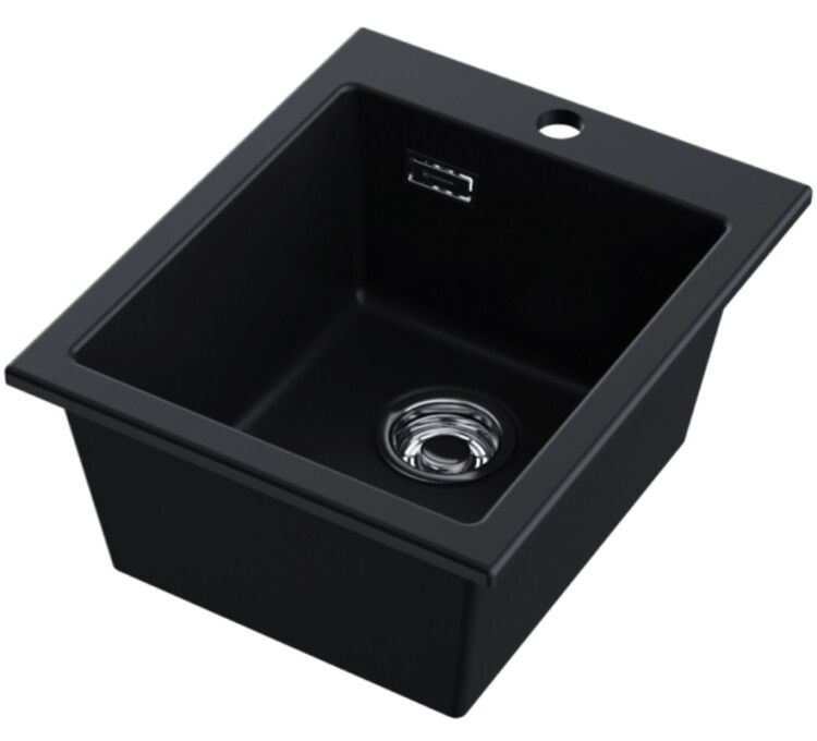 Мойка кухонная Omoikiri Omishima 410x510 мм чёрный 4997482