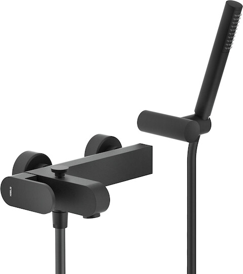 Смеситель для ванны UP с душевым набором матовый черный UP94110BM